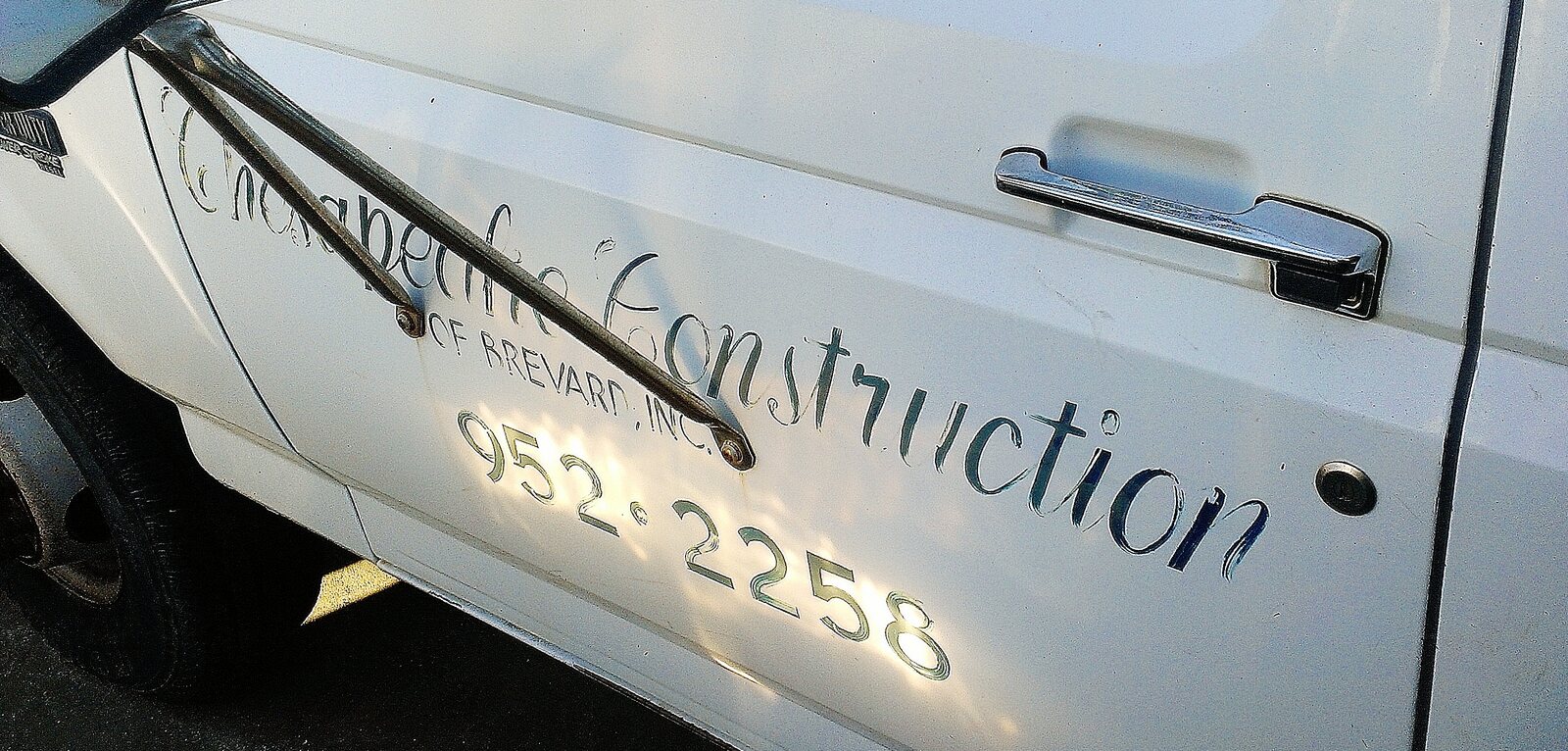 Chesapeake Construction of Brevard — early-years company truck